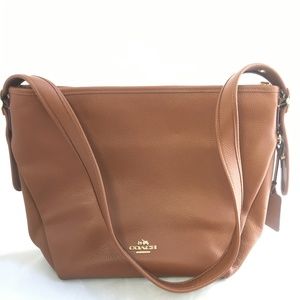 35775 Coach Duffle Hobo Large Leather Shoulder Bag
